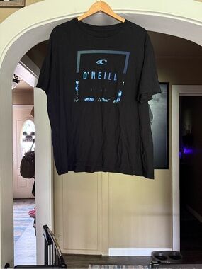 O'NEILL Black Short Sleeve Tee with Blue Logo